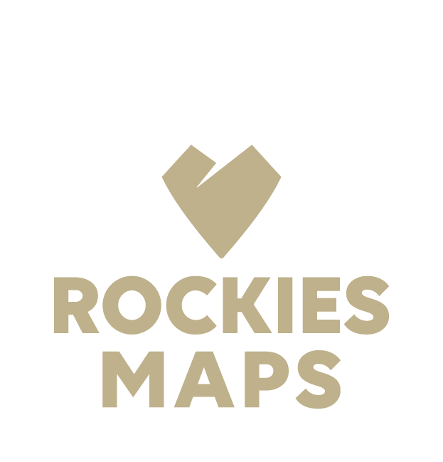 A green square with the words rockies maps in it.